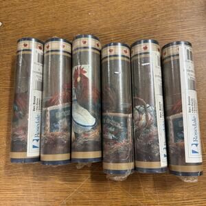 Rosedale Wallpaper Border 6 Rolls Rooster Apples Farmhouse Decor 7”x15’ Vinyl